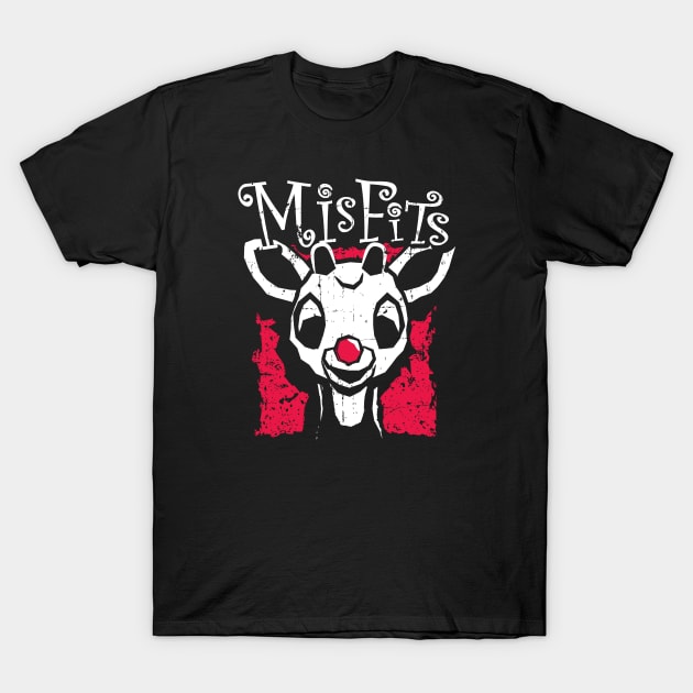 Misfits of Christmas Town: Rudolph the Red-Nosed Reindeer T-Shirt by SaltyCult